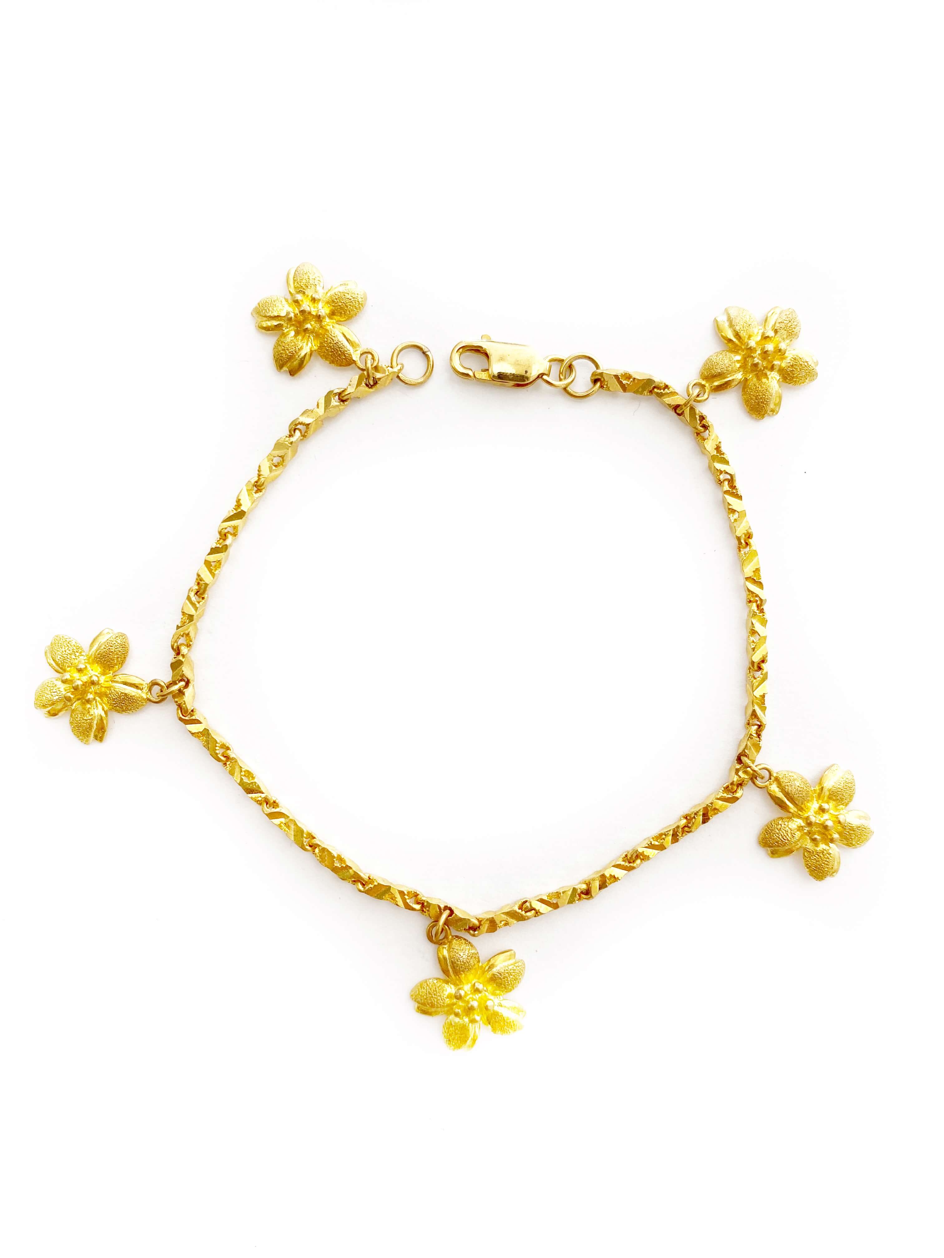 Flower Charm Bracelet (18K)