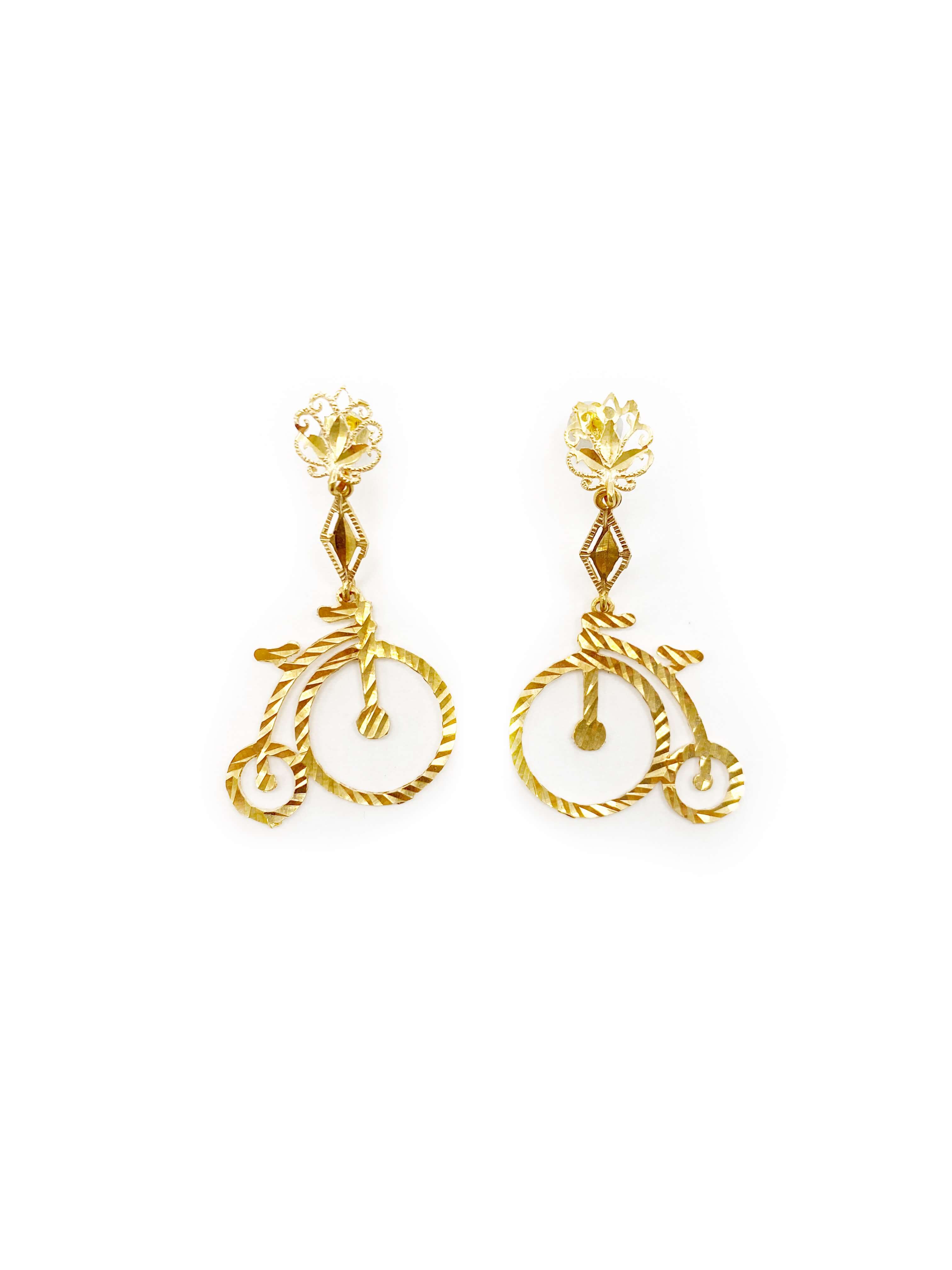 High Wheel Dangle Earrings (18K)