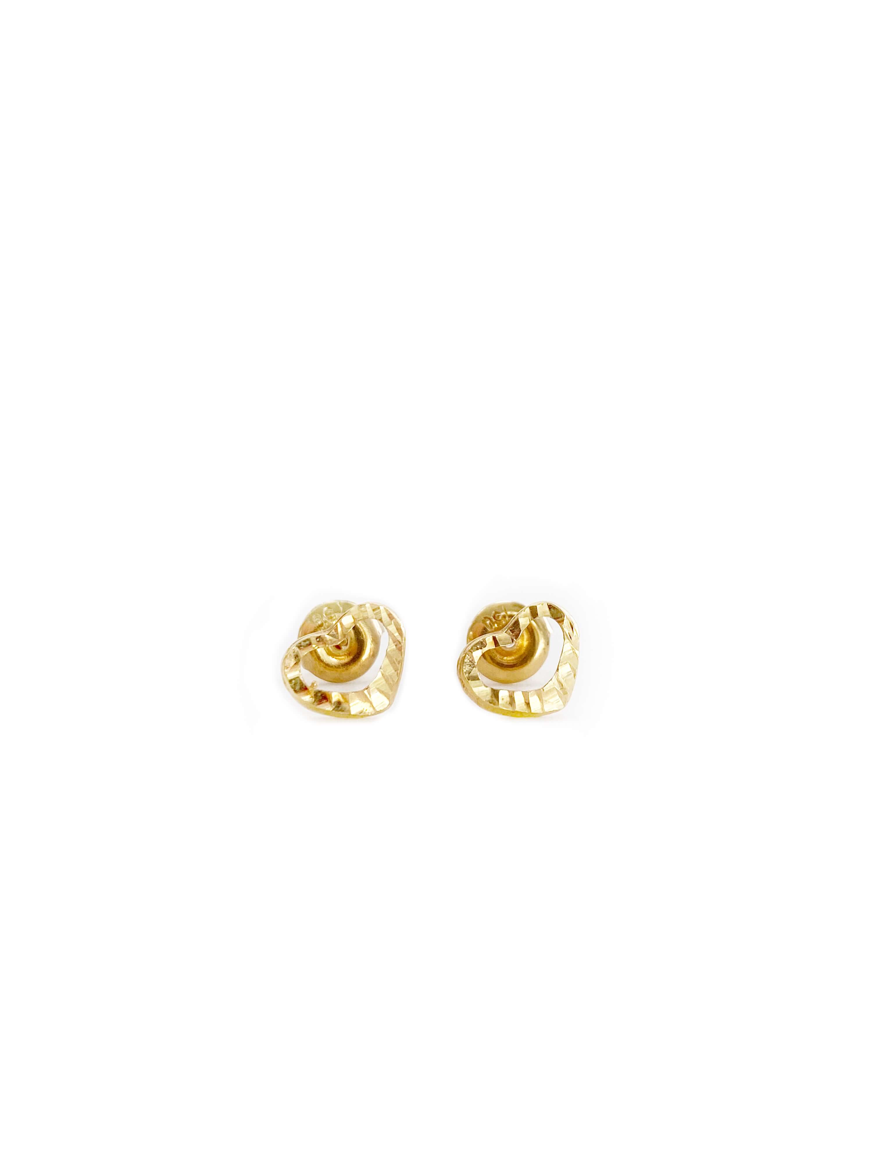 Heart Stud Earrings (18K)