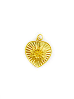 Load image into Gallery viewer, Sunflower Heart Frame Pendant (24K)
