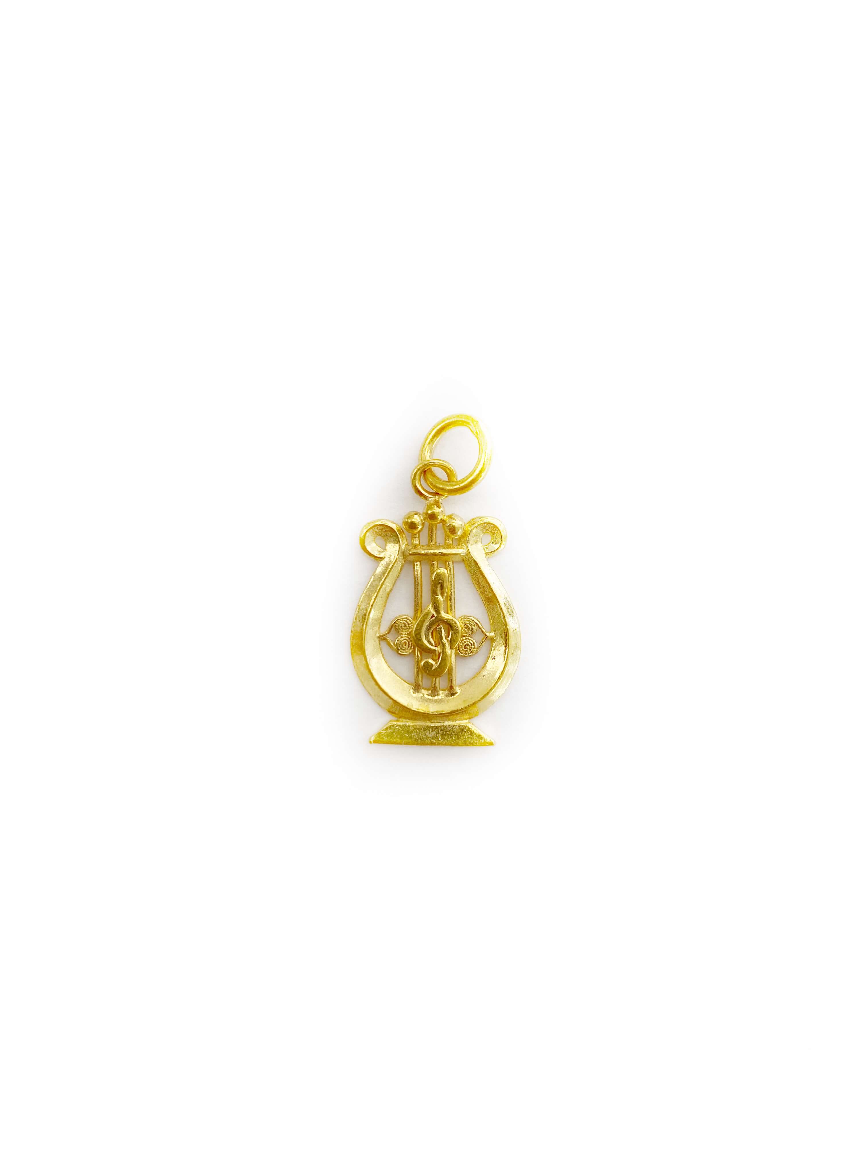 Angel Harp Pendant (24K)