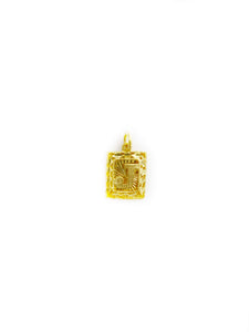 Rectangular 3D Initial Pendant (24K)