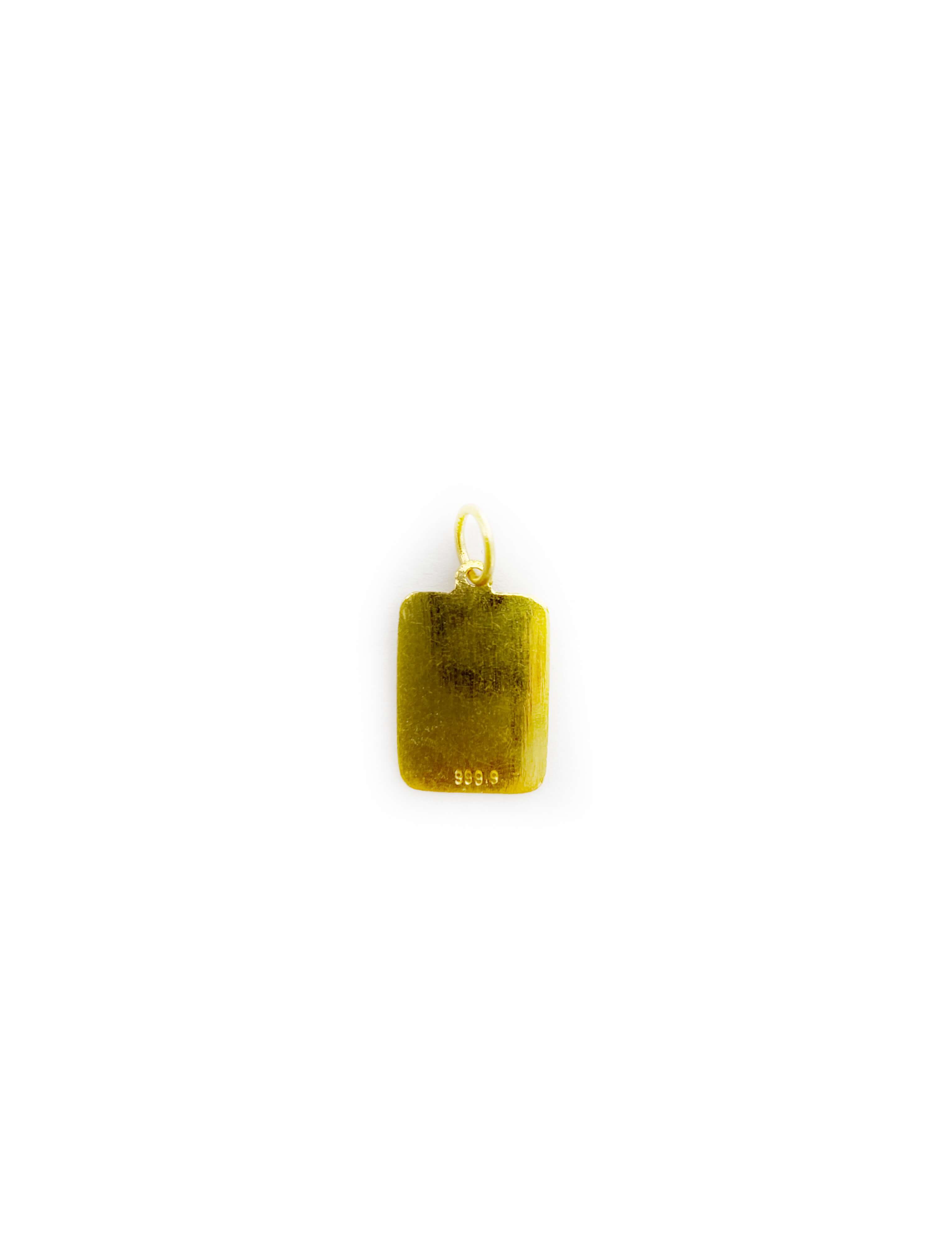 Rectangular Initial Pendant (24K)