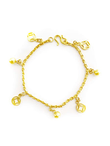 Star & Ball Charm Bracelet (24K)