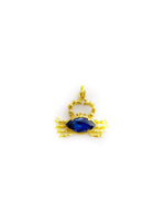 Load image into Gallery viewer, Crab w/ Blue Marquise-Cut Stone Pendant (24K)
