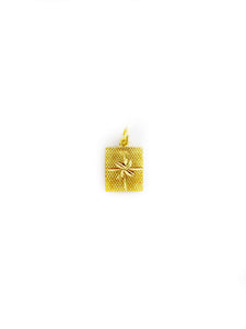 Rectangular 3D Initial Pendant (24K)