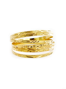 Thin Assorted Motif 7-Day Bangle (18K)