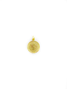 Circular Initial Pendant (24K)