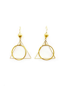 Geometric Dangle Earrings (18K)