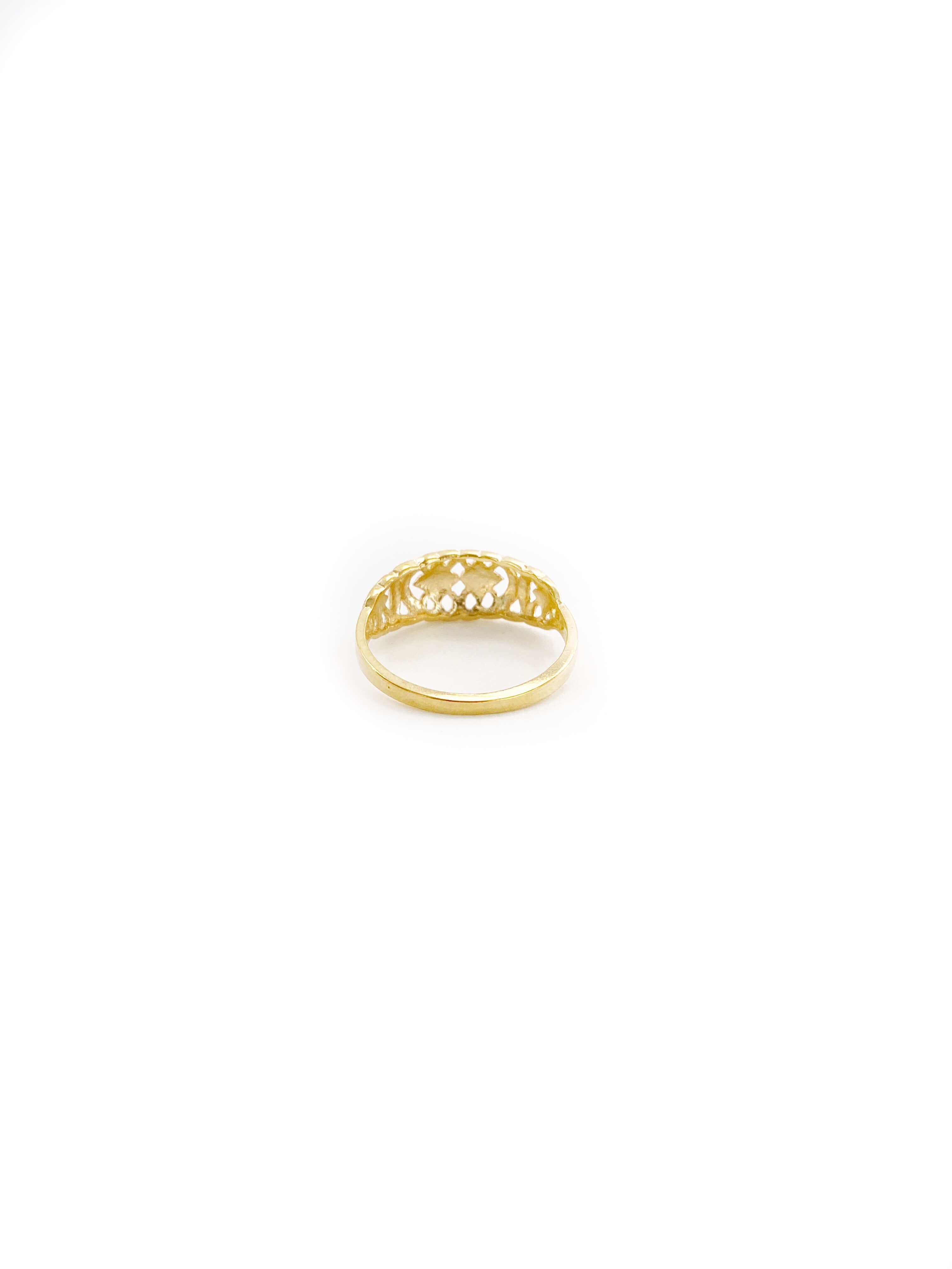 Diamond-Cut Star Motif Ring (18K)