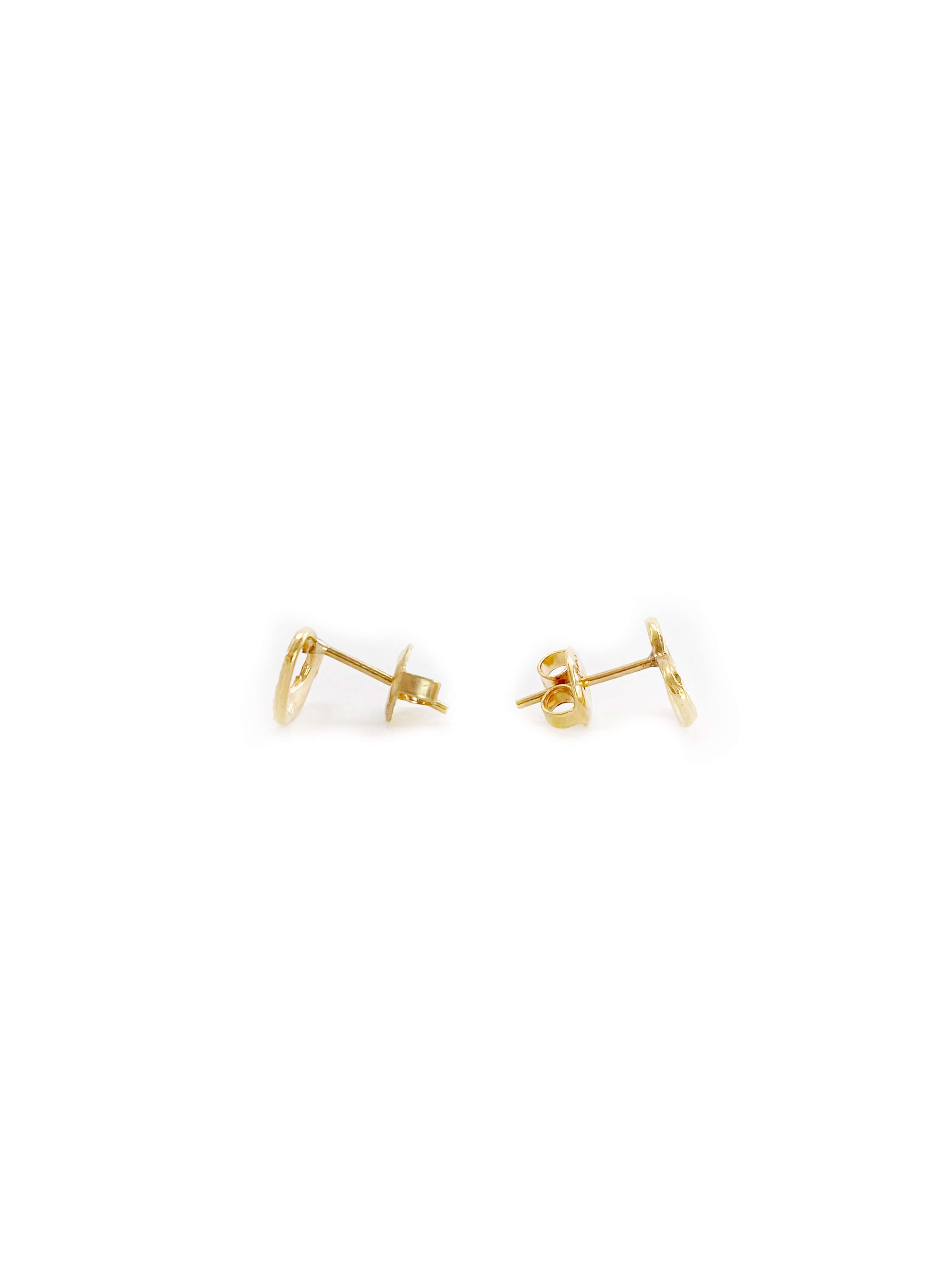 Heart Stud Earrings (18K)