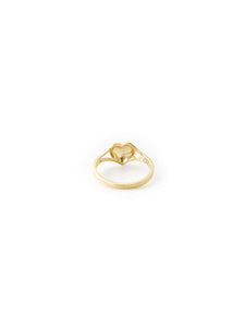 Diamond-Cut Heart Ring (18K)