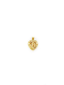 Heart 3D Initial Pendant (18K)