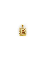 Load image into Gallery viewer, Rectangular 3D Initial Pendant (18K)
