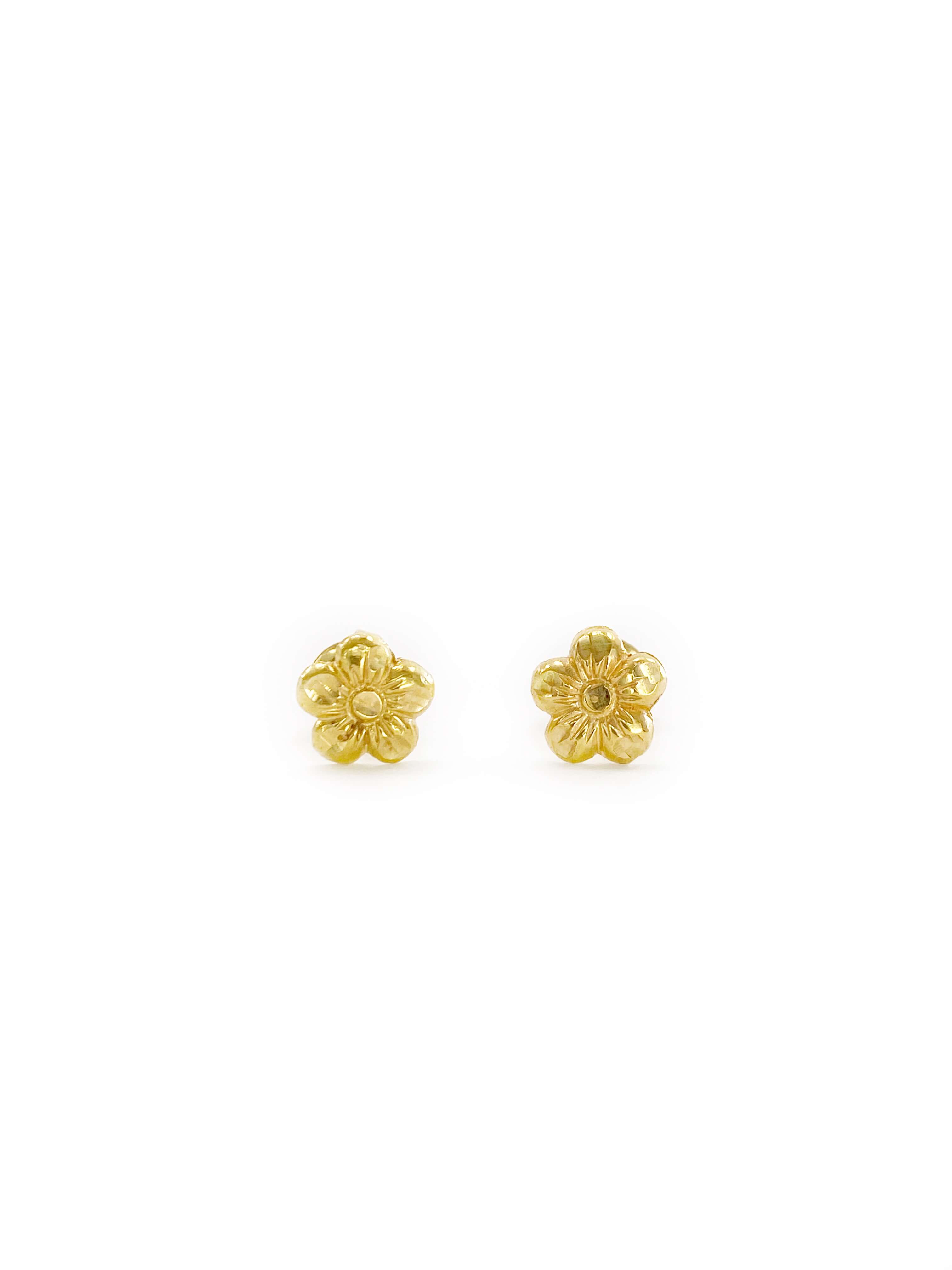 Flower Stud Earrings (18K)