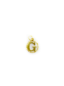 Circular Initial Pendant (24K)