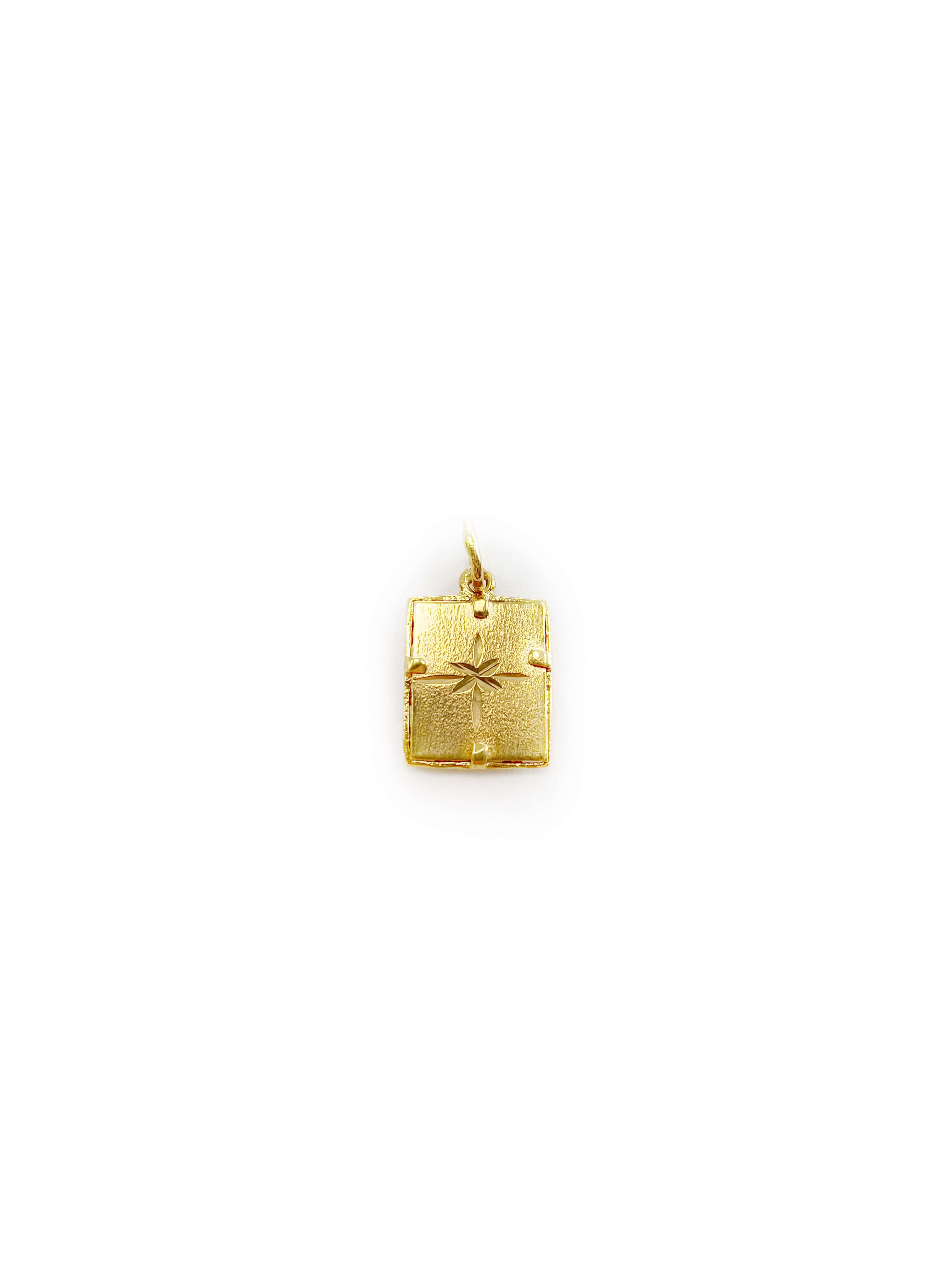 Rectangular 3D Initial Pendant (18K)