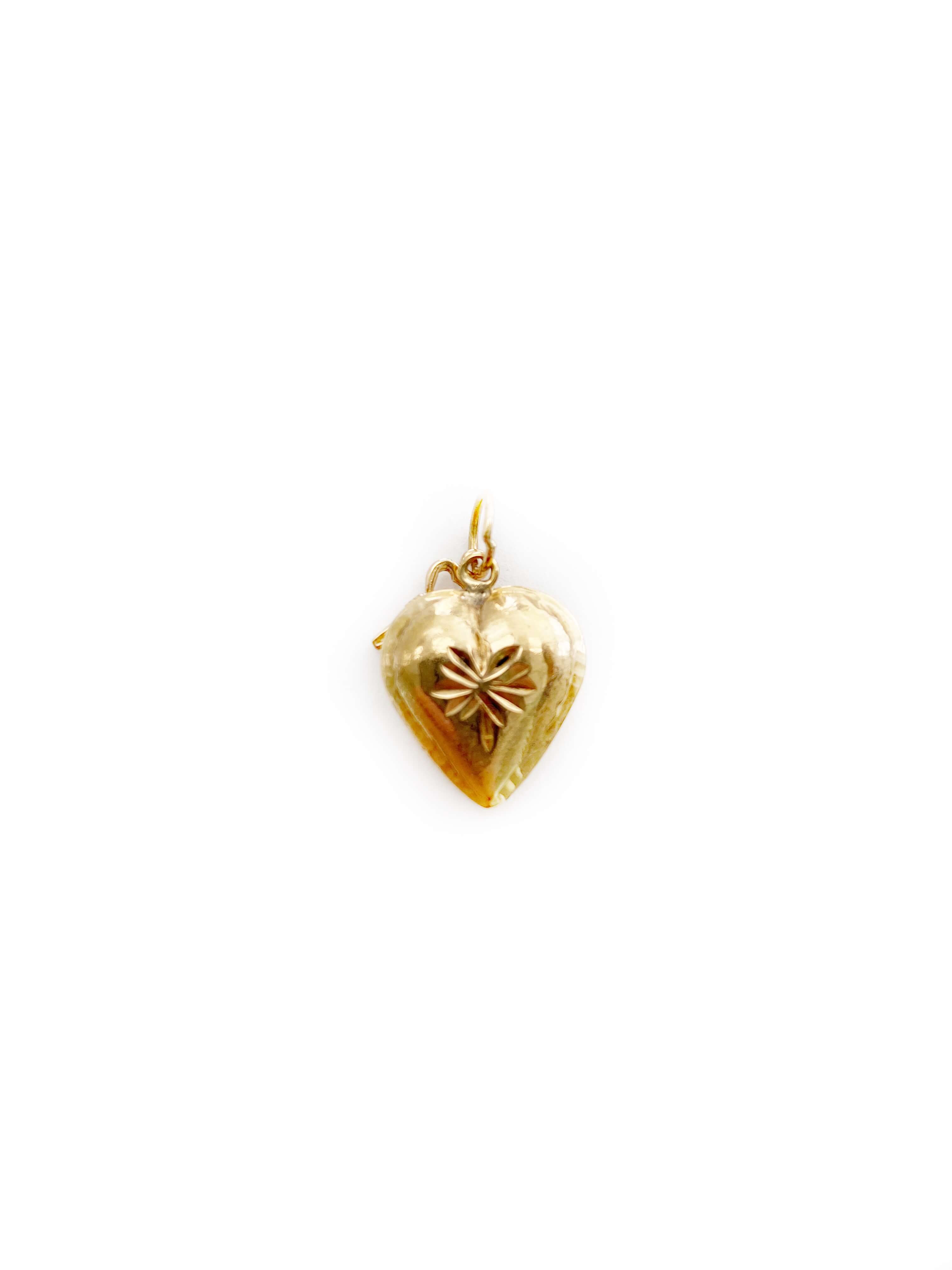 Heart w/ Key Charm Pendant (18K)