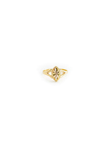 Diamond-Cut Oval Ring (18K)