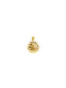 Circular 3D Initial Pendant (18K)