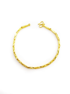 Diamond-Cut Box Chain Bracelet (24K)