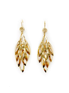 Feather Chandelier Earrings (18K)