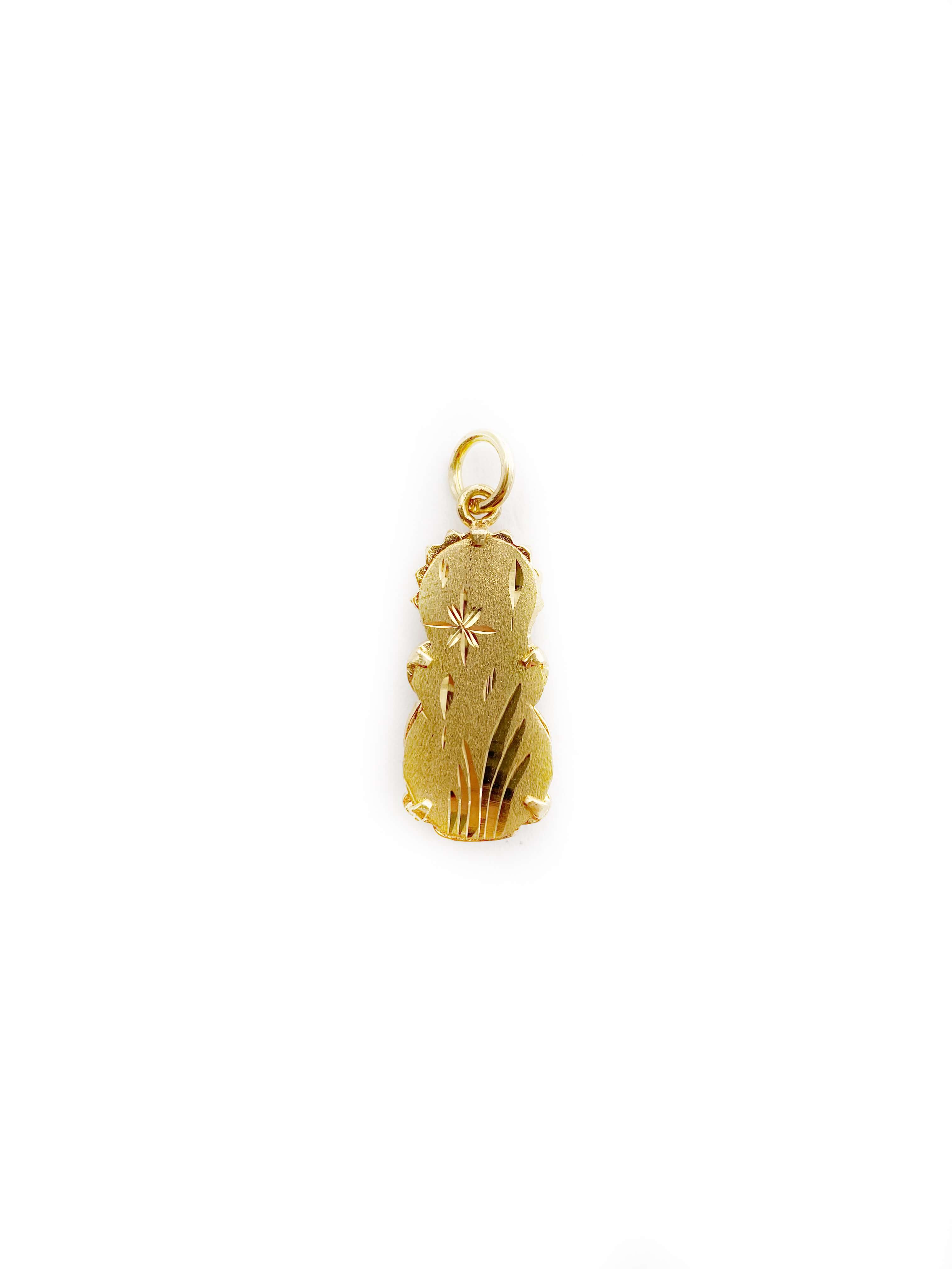 Diamond-Cut Lady Buddha Pendant (18K)