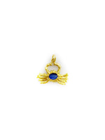 Load image into Gallery viewer, Crab w/ Blue Marquise-Cut Stone Pendant (24K)
