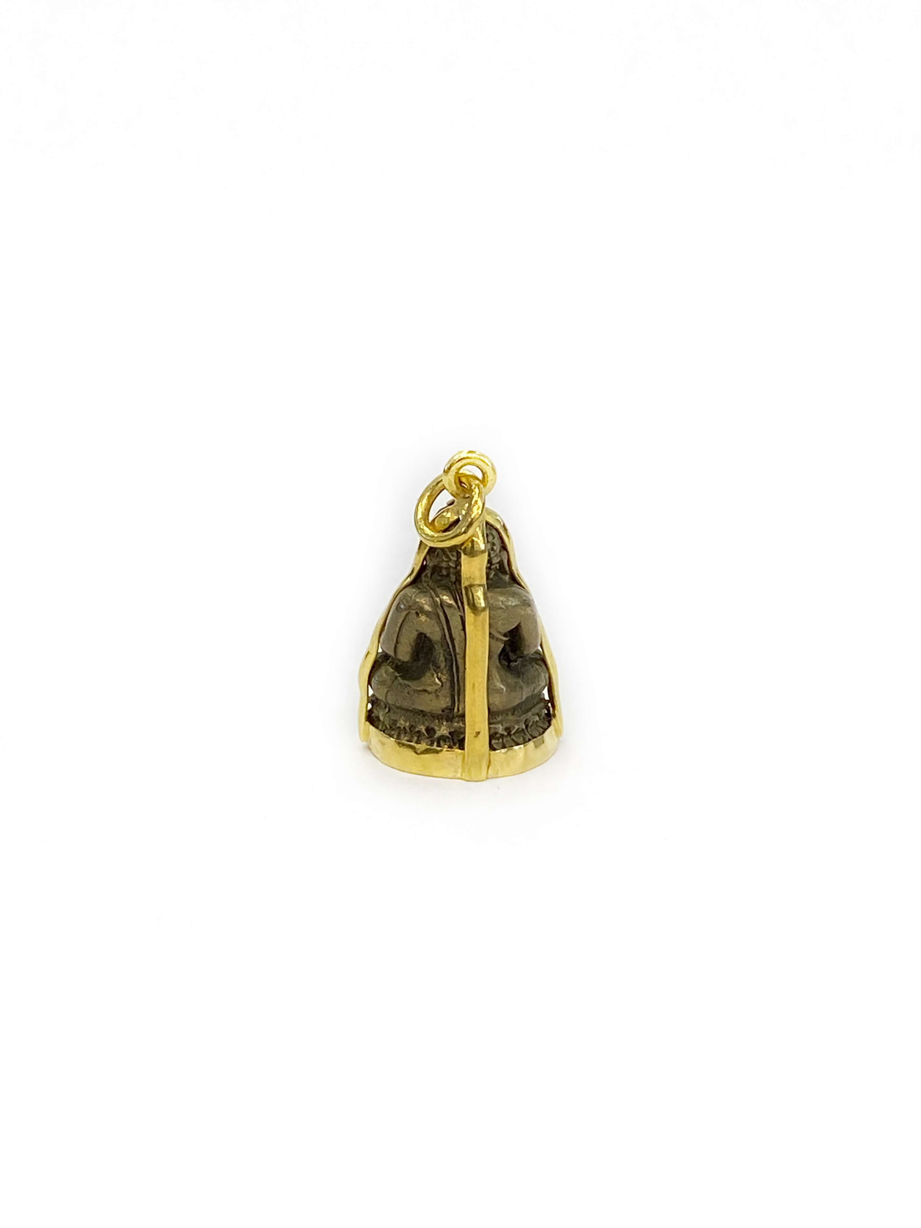 Antique Metal Laughing Buddha Wrap (24K)